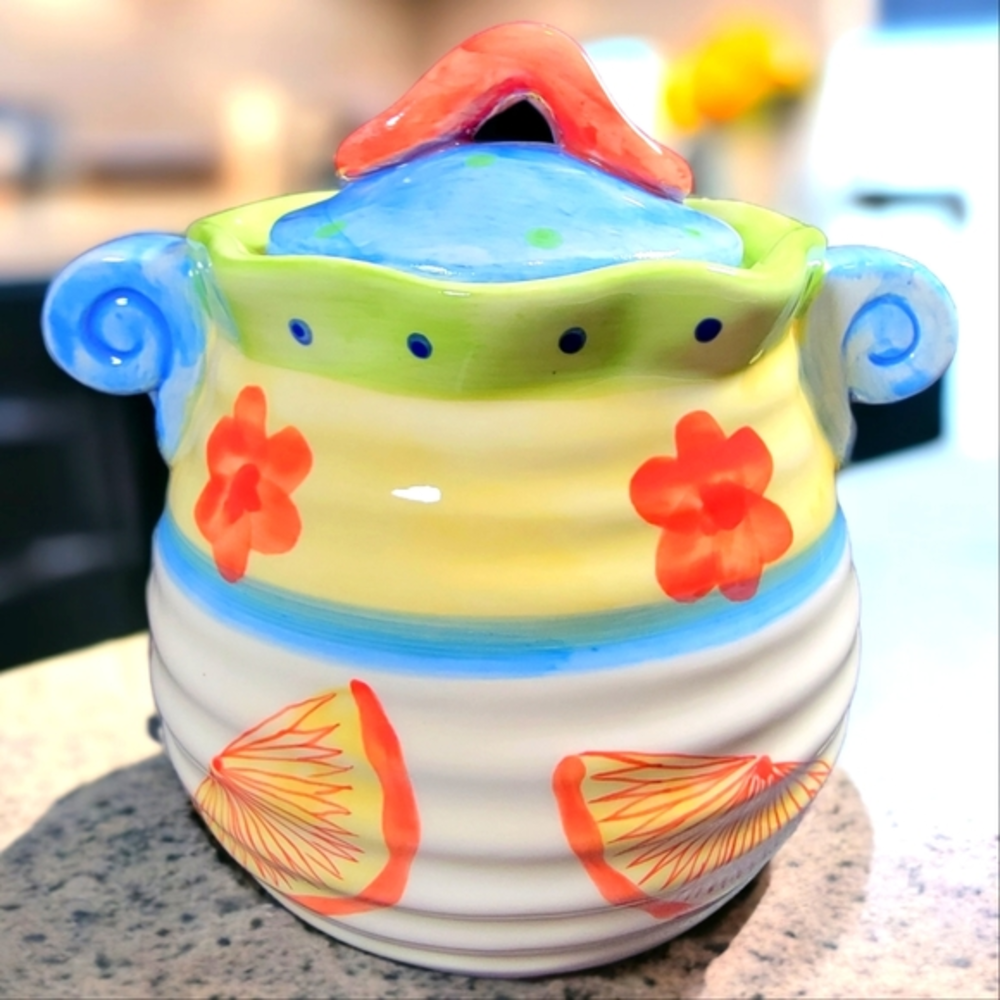 Festive Ceramic Jar